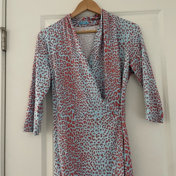 J. McLaughlin Panama Faux Wrap Catalina Cloth Dress Animal Print - Picture 4 of 9